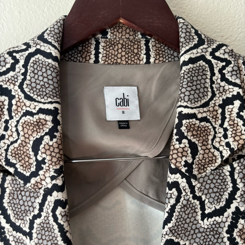 Cabi Python Snake Double Breasted Pocket Blazer I… - image 2